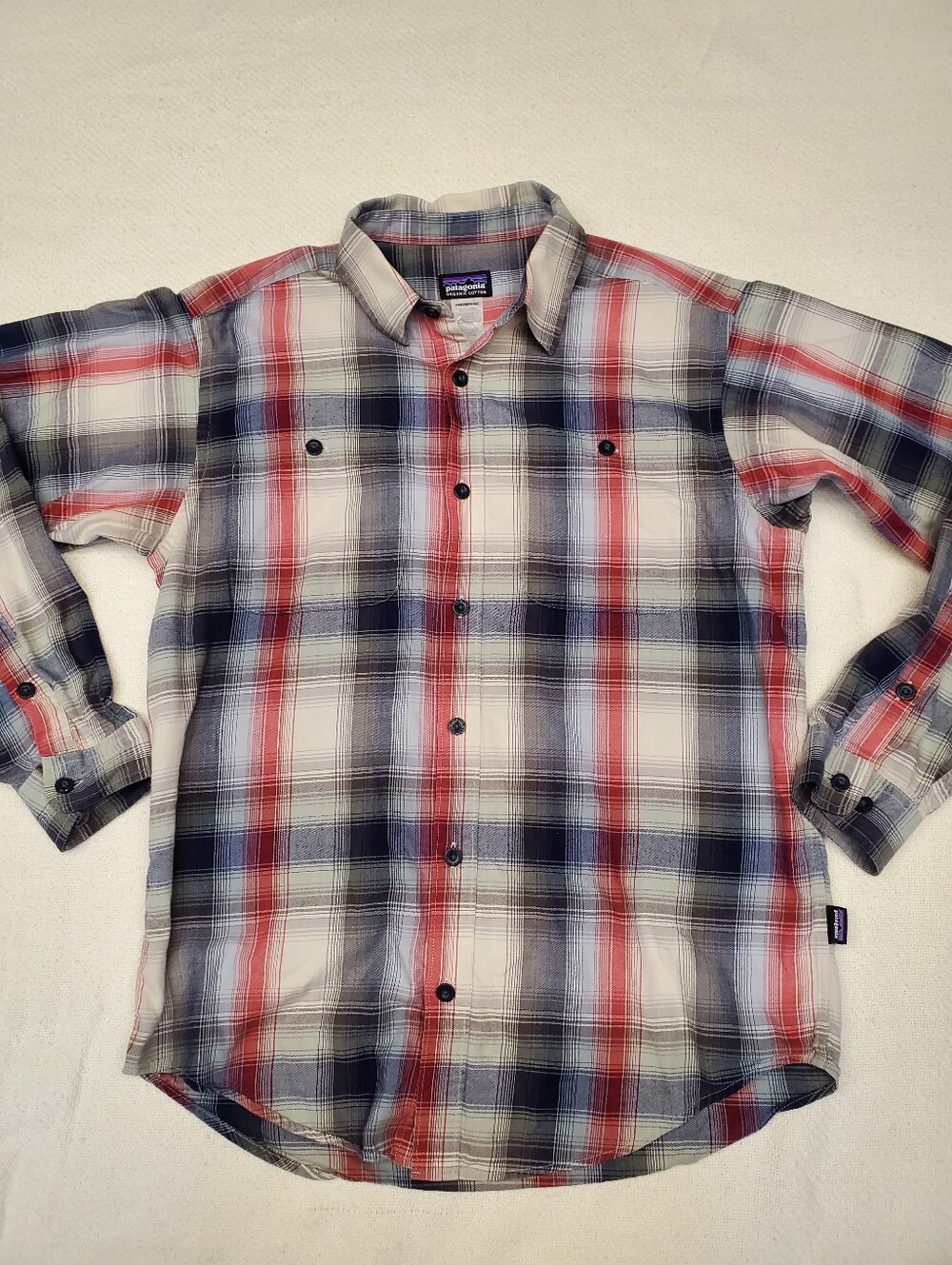 Patagonia Organic Cotton Plaid Flannel Button Down Shirt Mens Small Gorpcore